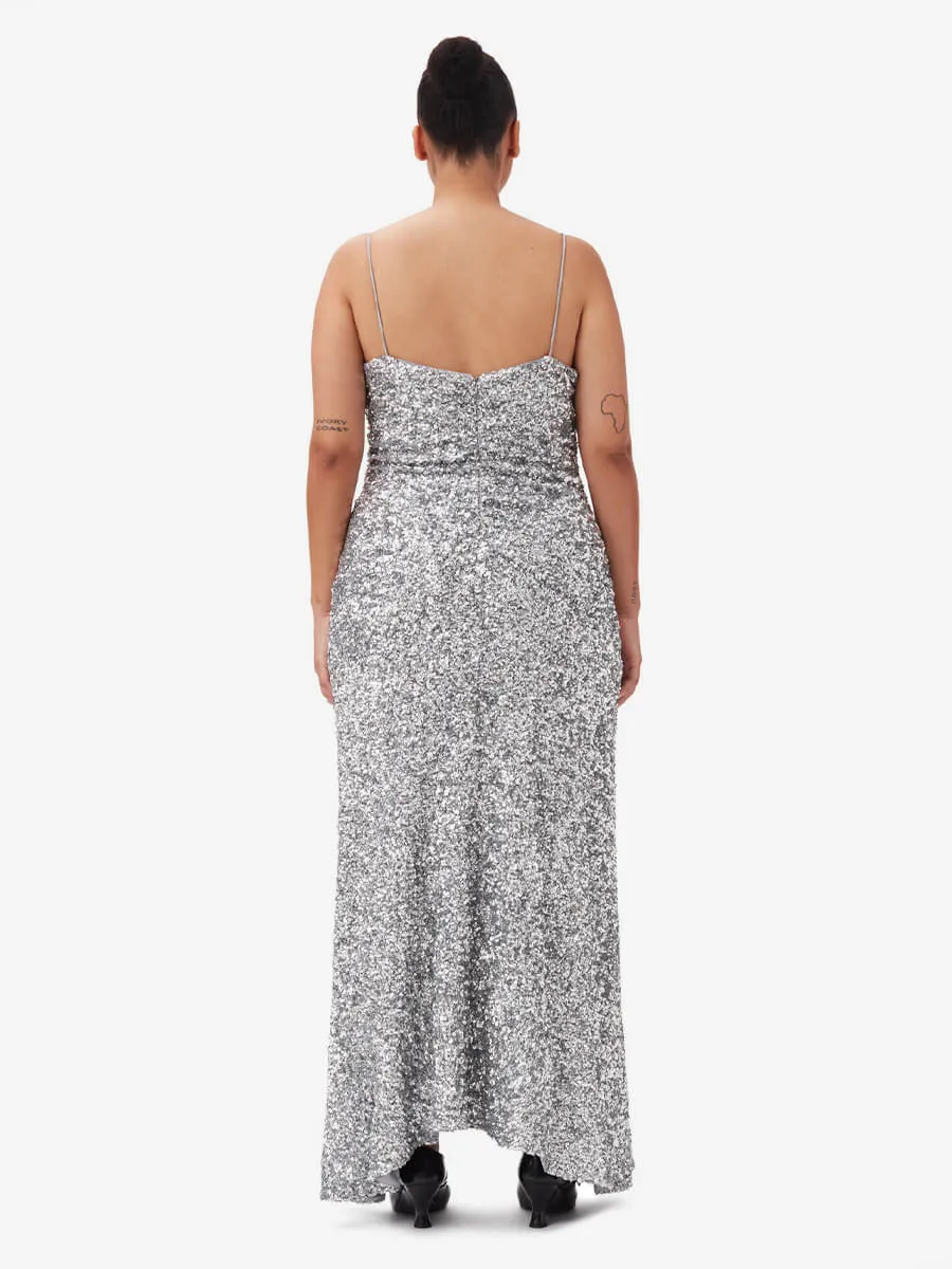 3D Sequins Long Slip Dress