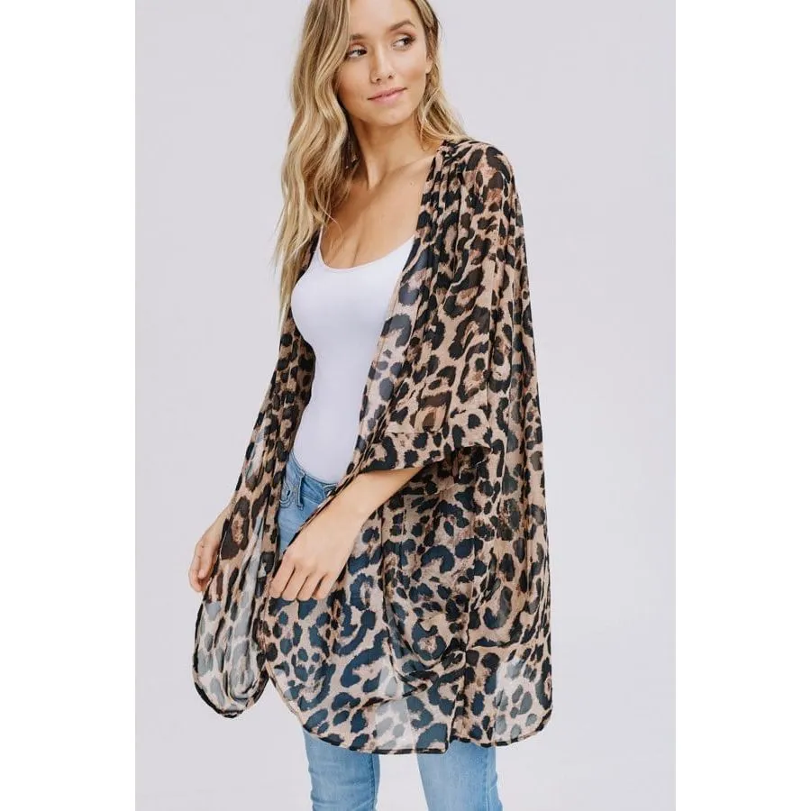 Animal Print Kimono
