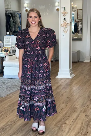 Azure and Indigo Bellflower Maxi