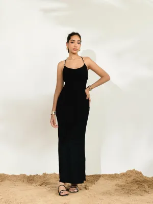 Back Tie Up Maxi Dress
