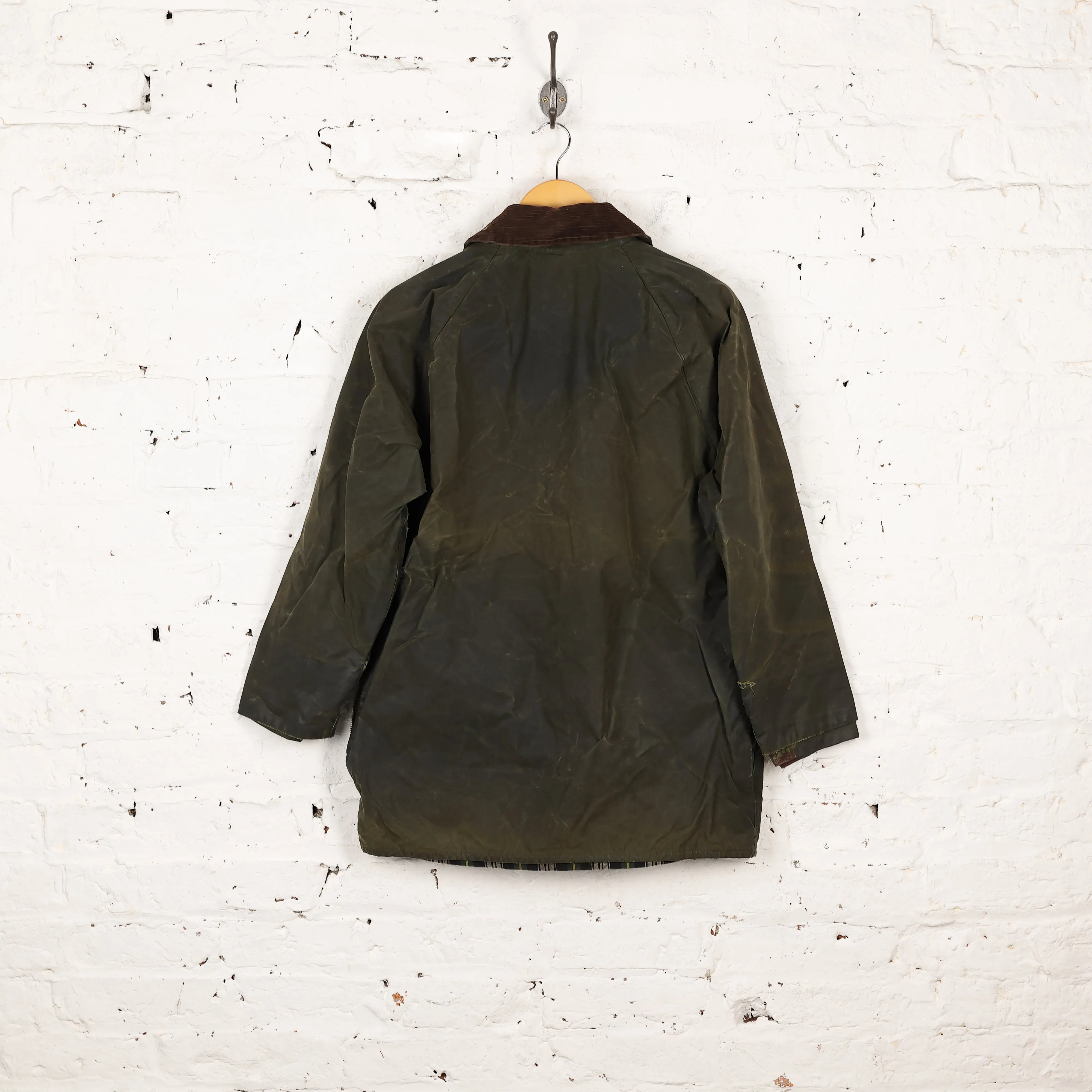 Barbour Beaufort Wax Jacket Coat - Green - S