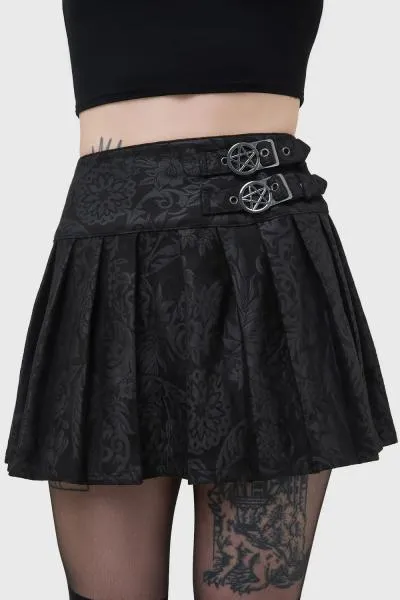 Bat Girl Skirt - Black Lily -
