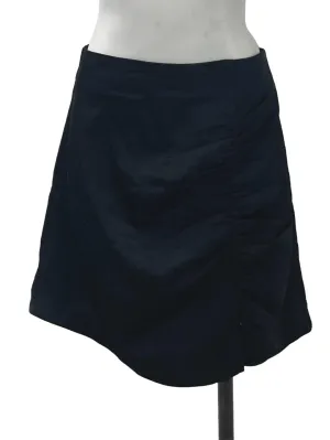 Black Ruched Mini Skirt