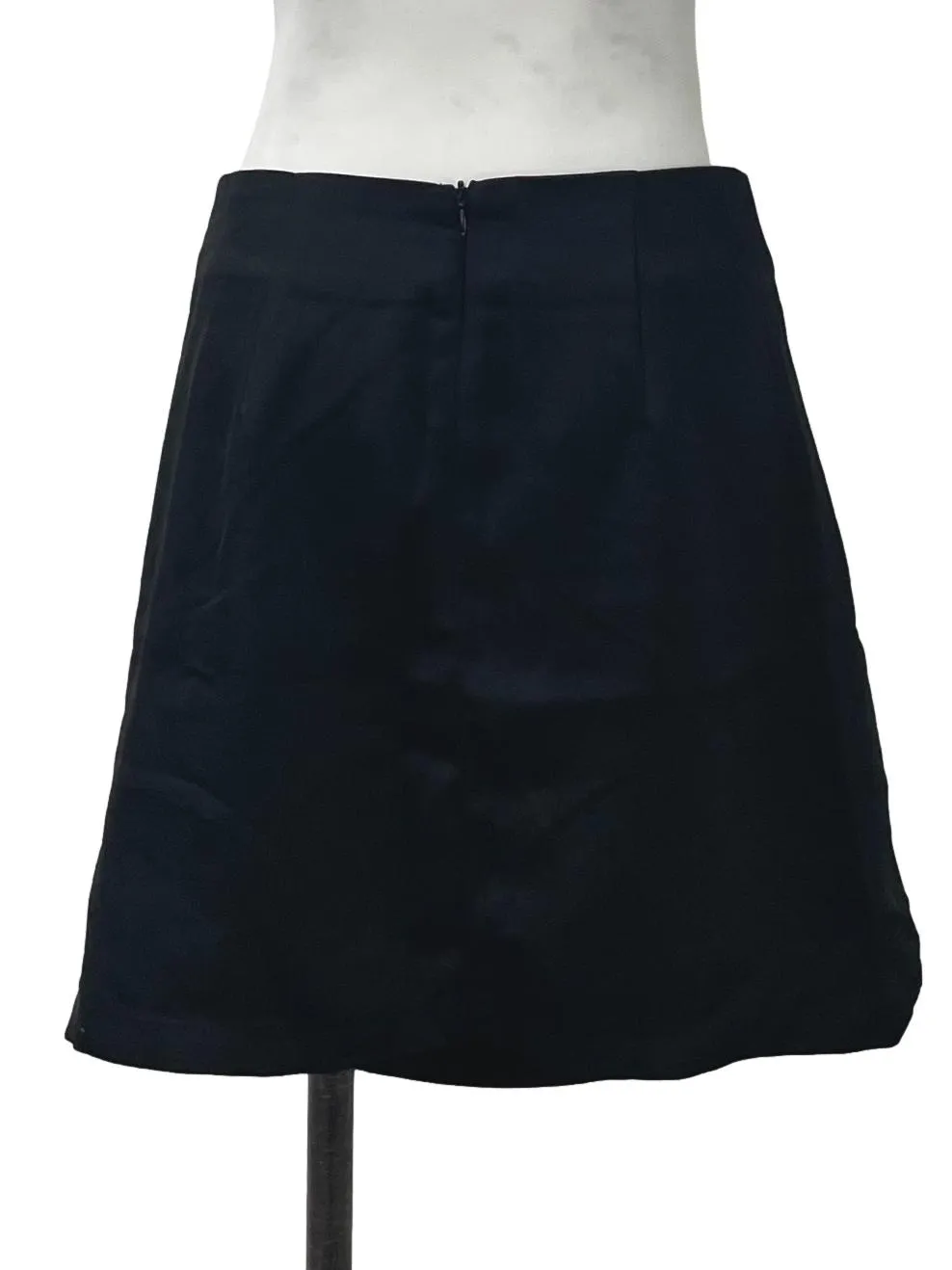 Black Ruched Mini Skirt