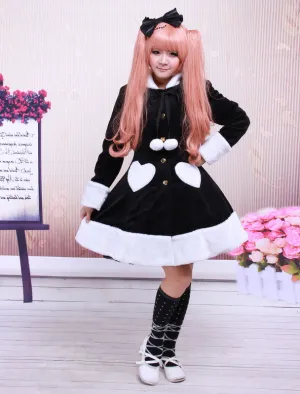 Black Wool Girls Lolita Overcoat