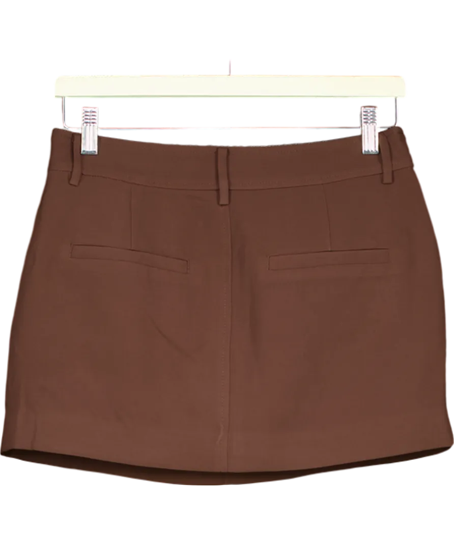 BOA Brown Mid Rise Effortless Mini Skirt UK S