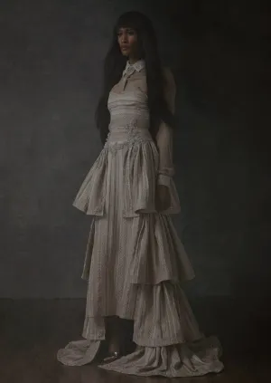Brocade Ball Gown & Silk Chiffon Blouse | Spring/Summer 2019