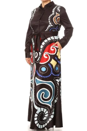 Butterfly Black long sleeve dress
