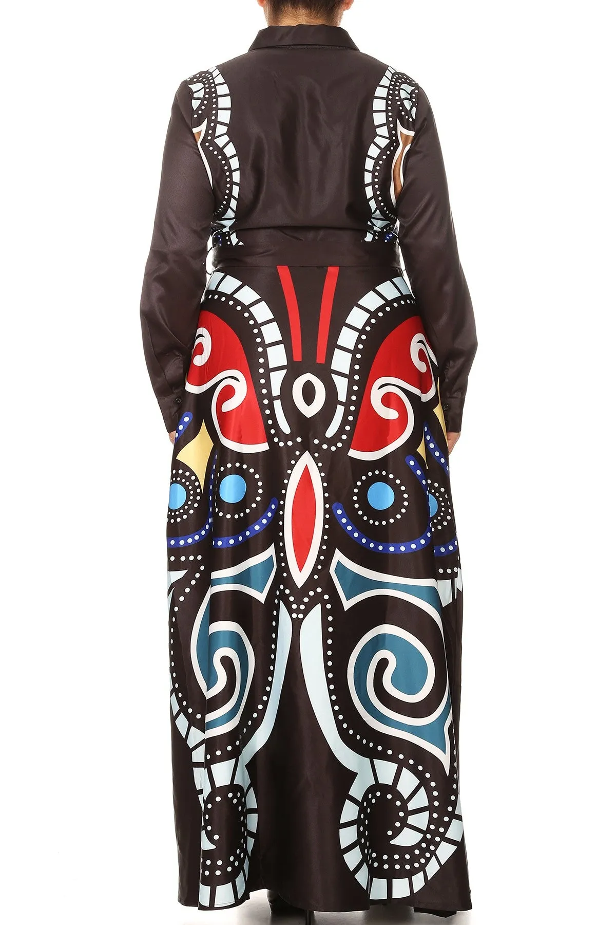 Butterfly Black long sleeve dress