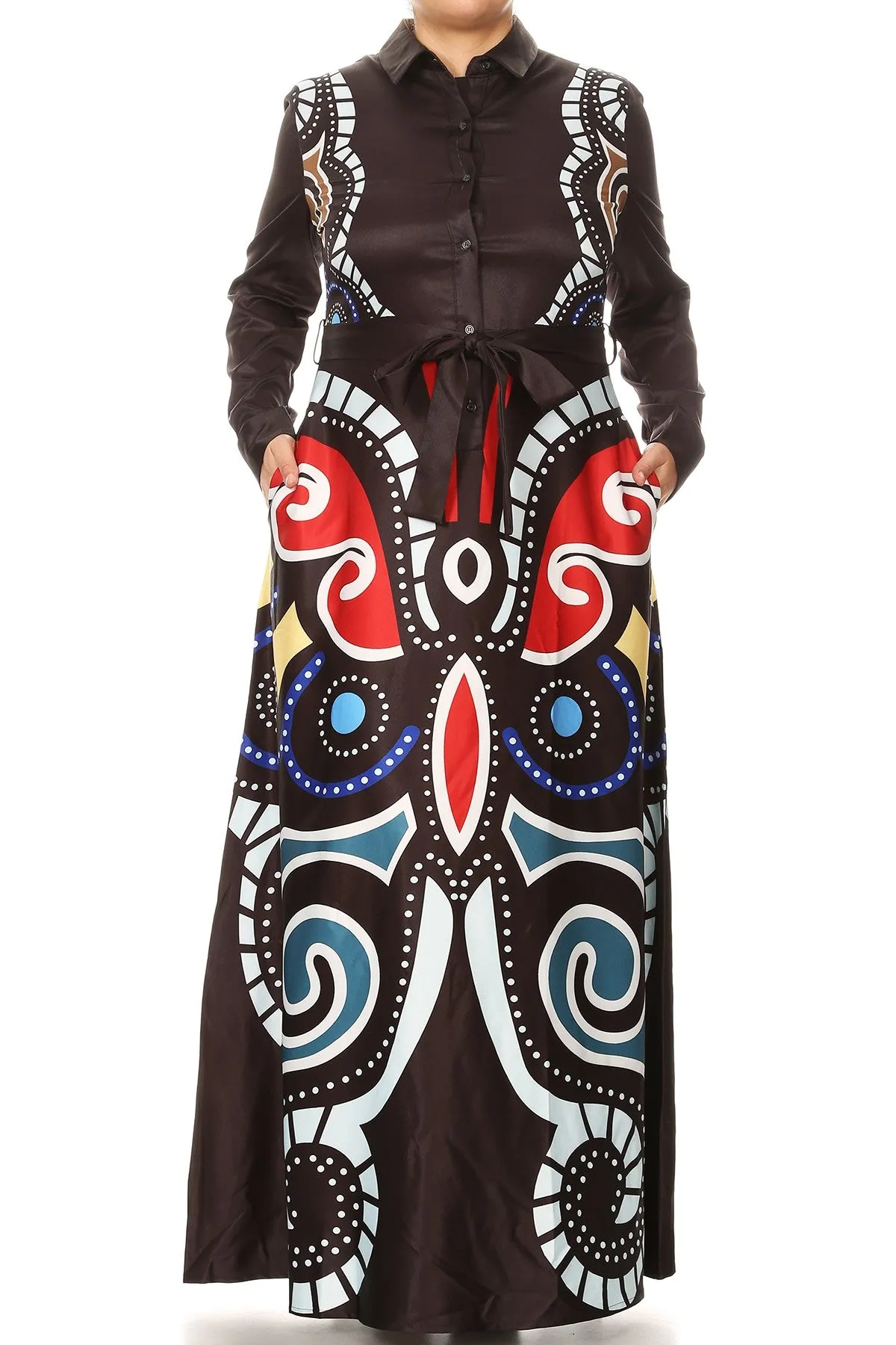 Butterfly Black long sleeve dress