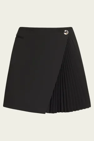 Callen Pleated Mini Skirt in Black