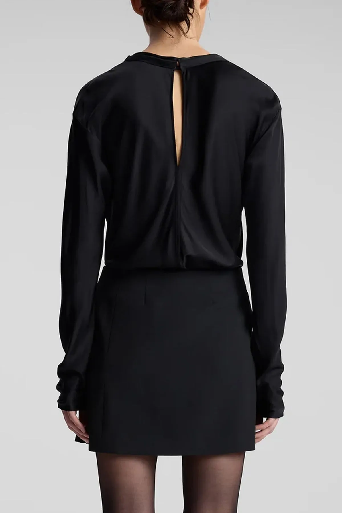 Callen Pleated Mini Skirt in Black