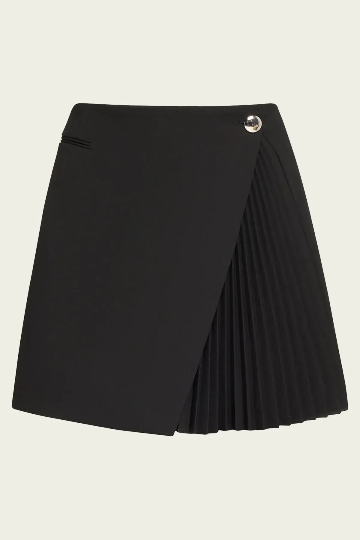 Callen Pleated Mini Skirt in Black