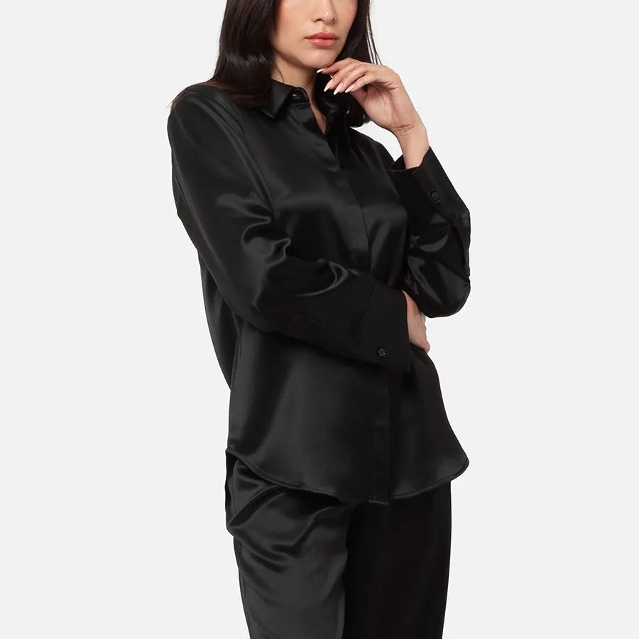 Camisa de botones de Satin
