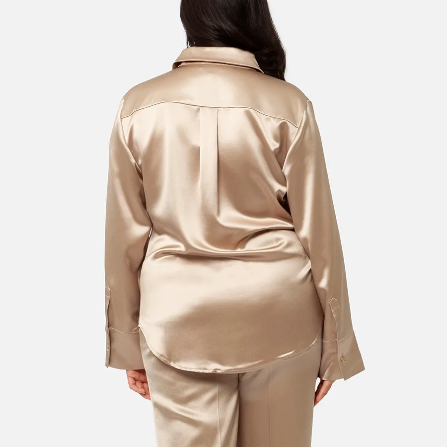 Camisa de botones de Satin
