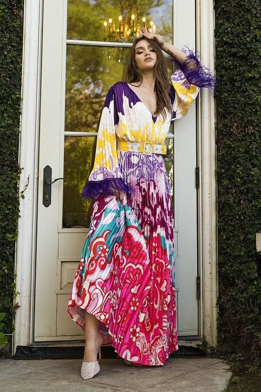 Captivating Purple Tone Stunning Maxi Dress