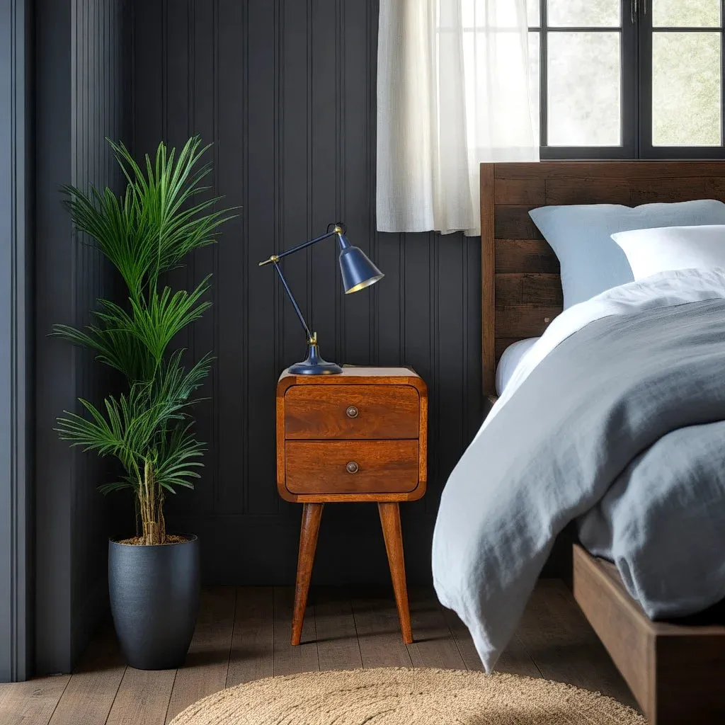 Century Chestnut Narrow Bedside Table