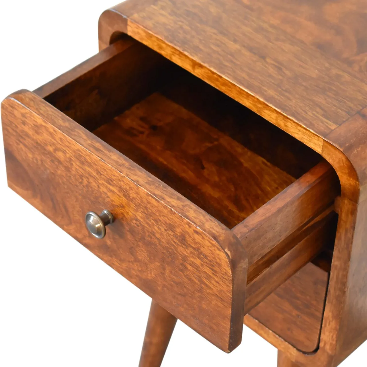 Century Chestnut Narrow Bedside Table