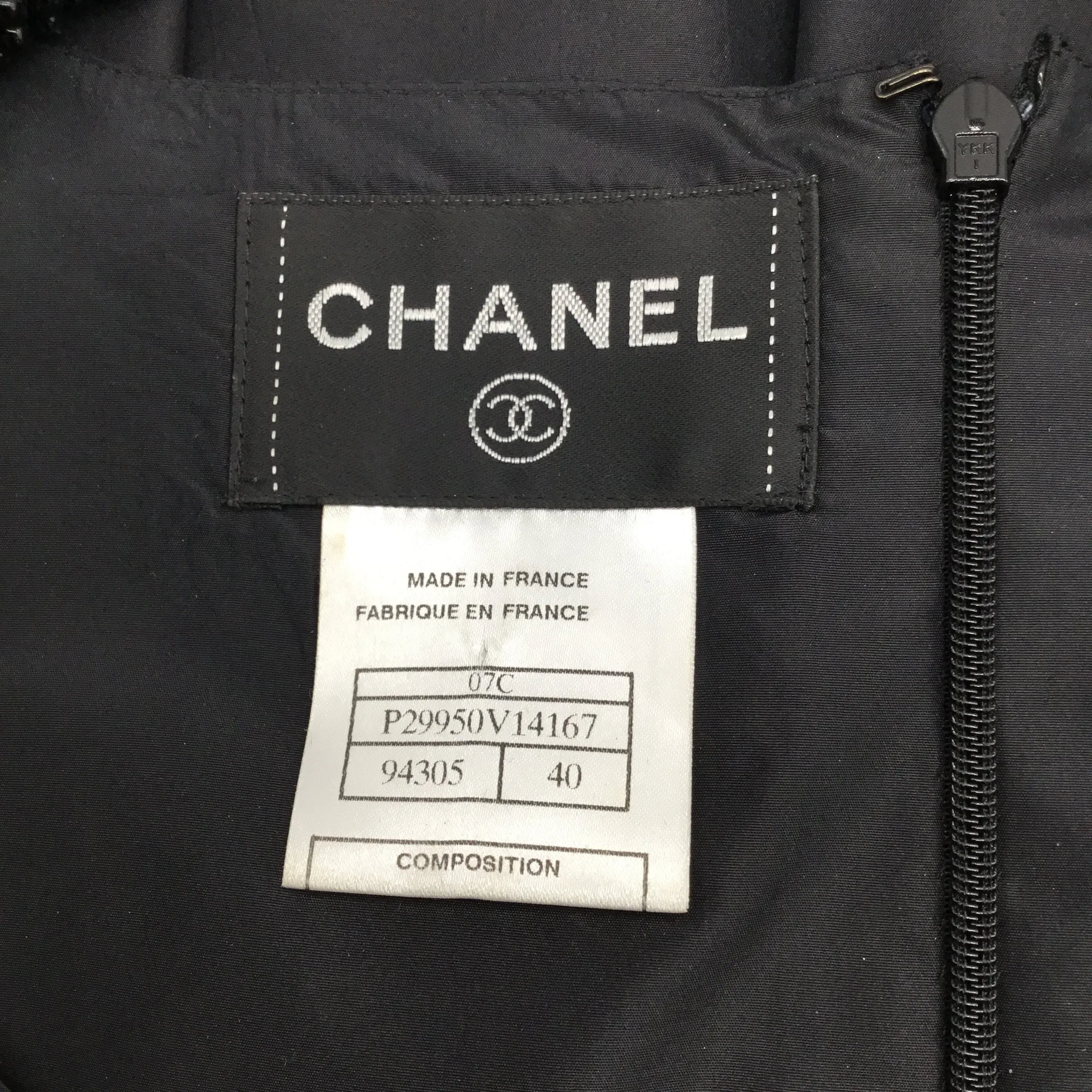 Chanel Black Beaded & Sequined Sleeveless Cocktail Dress