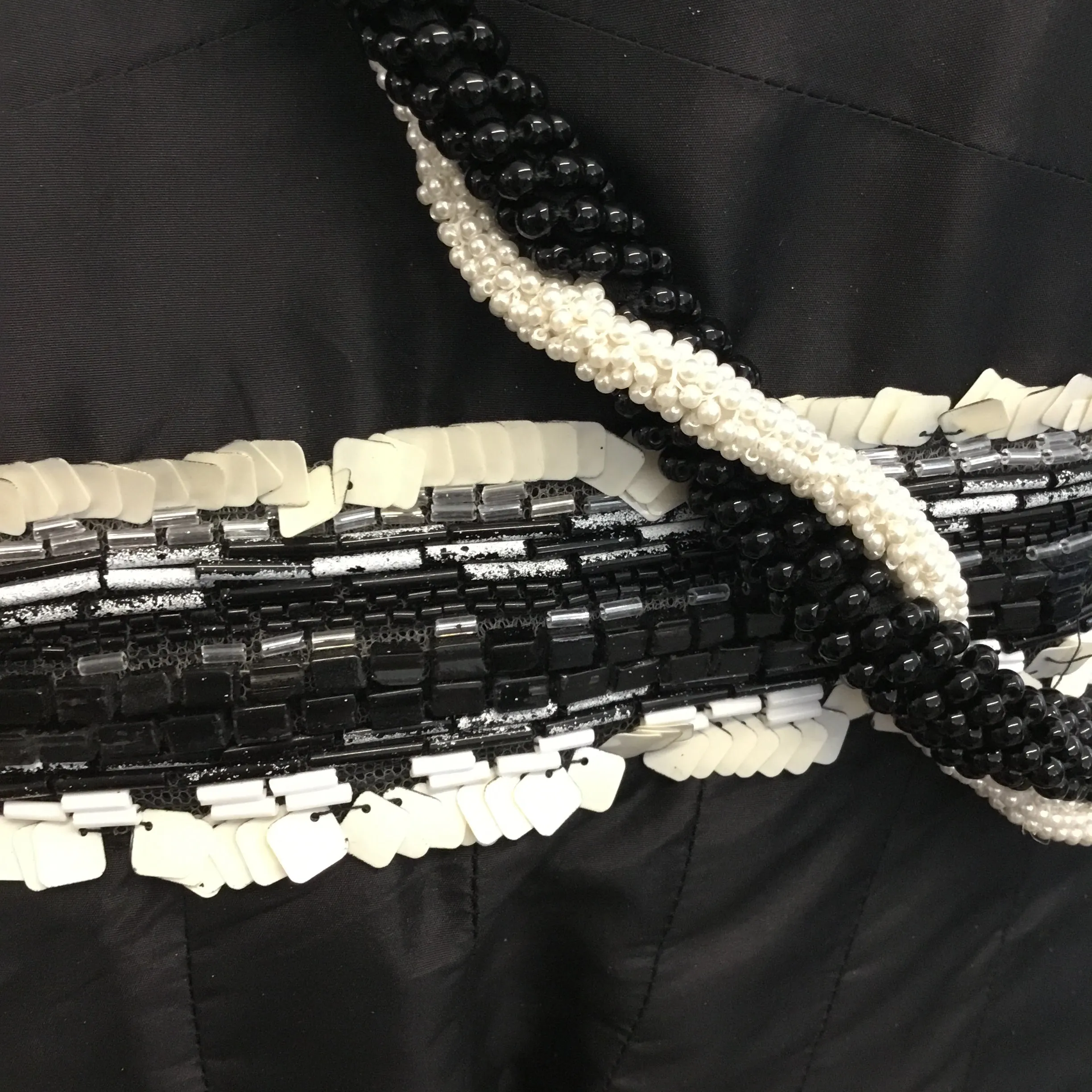 Chanel Black Beaded & Sequined Sleeveless Cocktail Dress