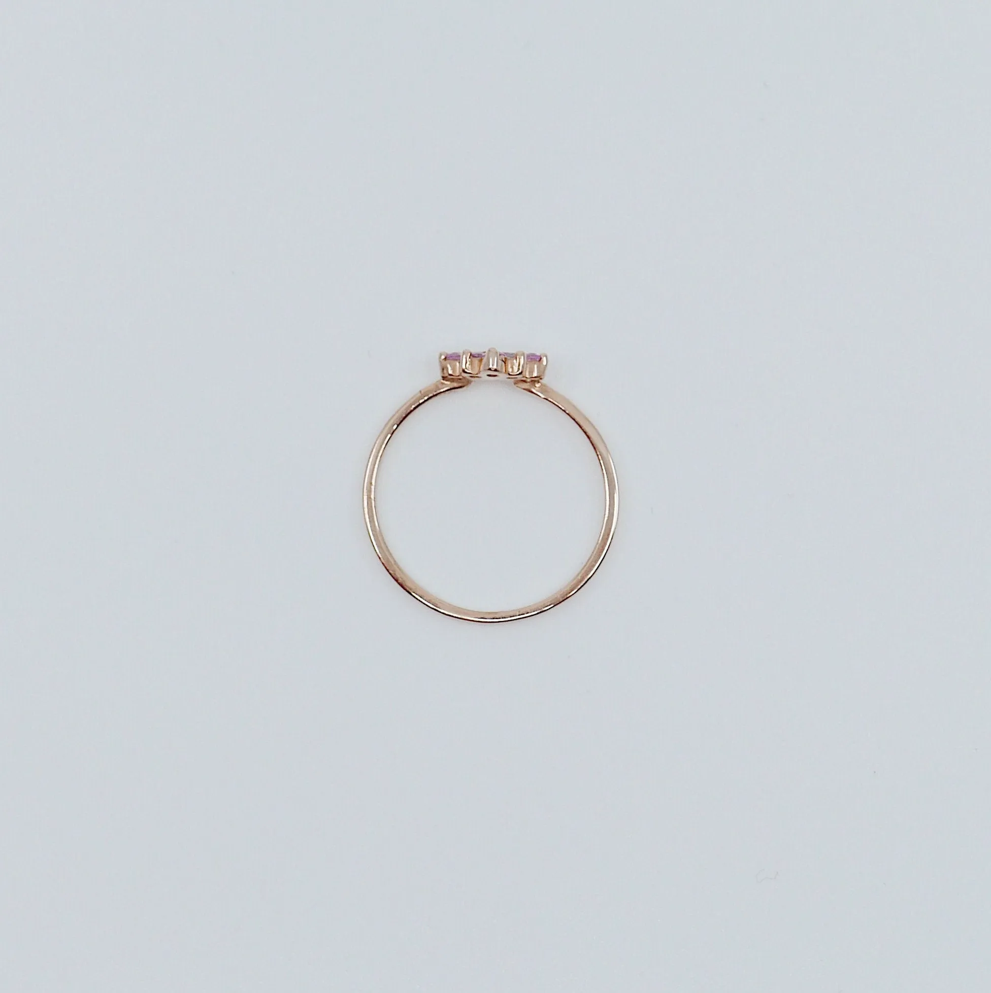 Chevron Pink Sapphire Ring