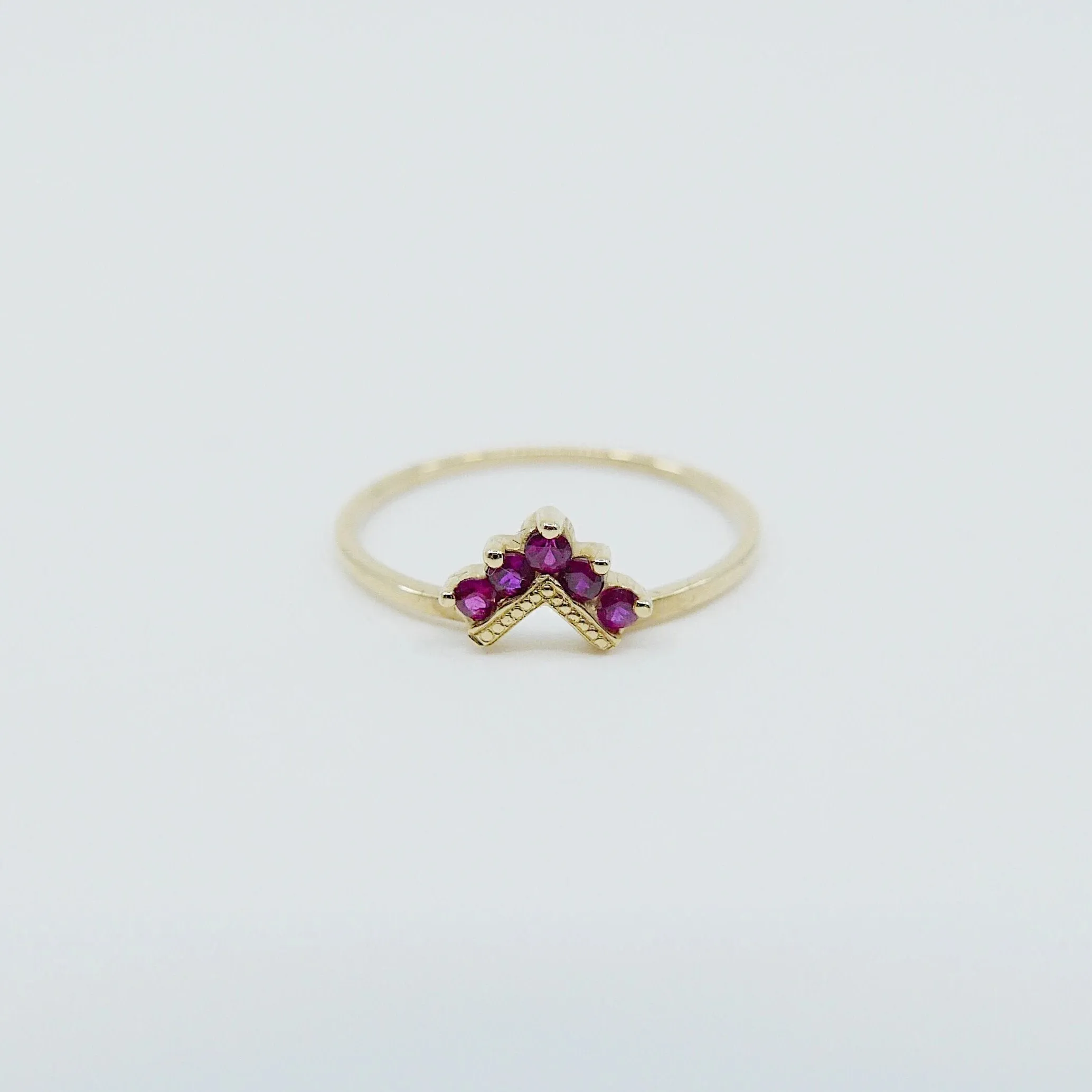 Chevron Ruby Ring