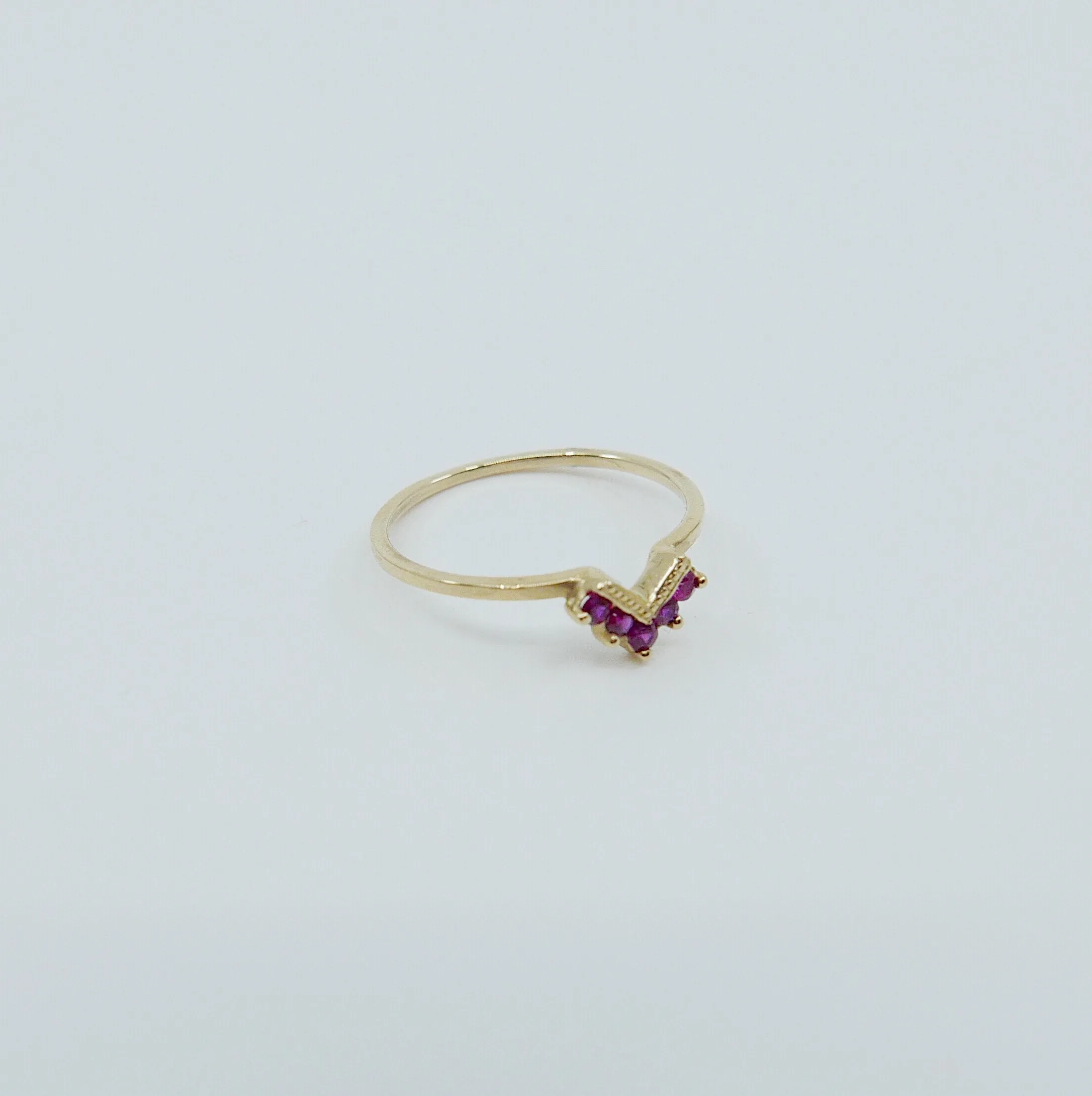 Chevron Ruby Ring