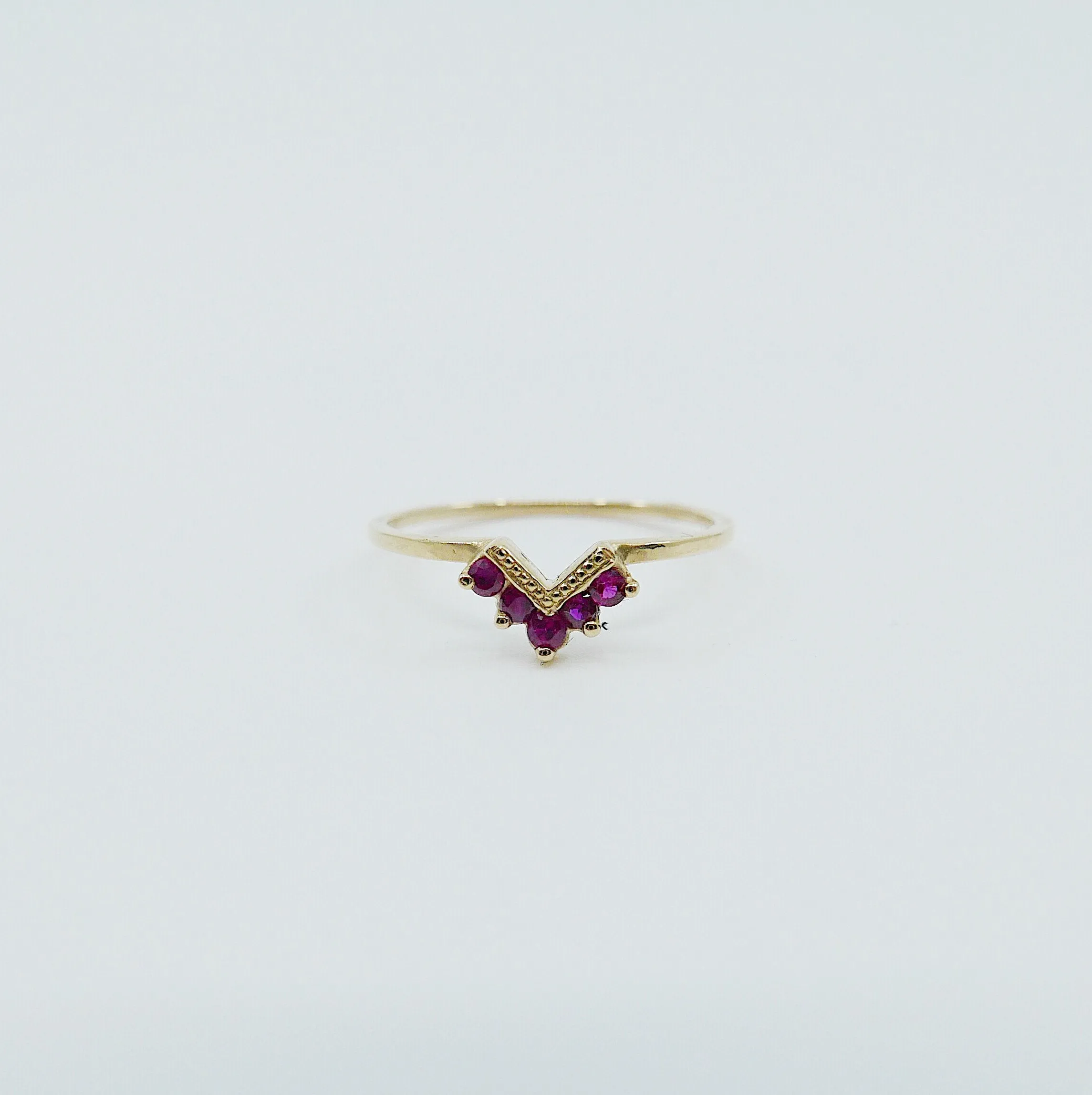 Chevron Ruby Ring