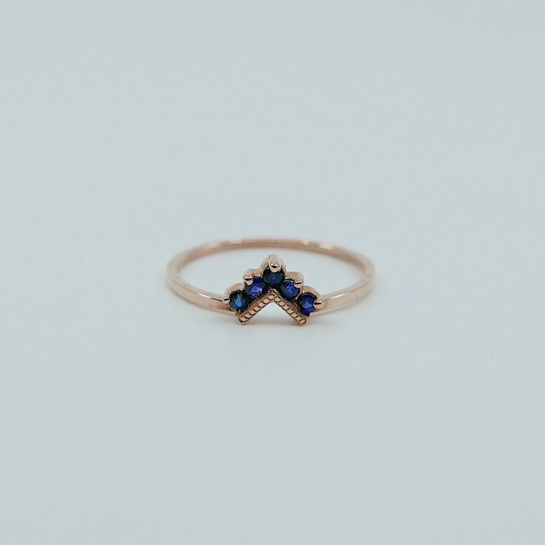 Chevron Sapphire Ring