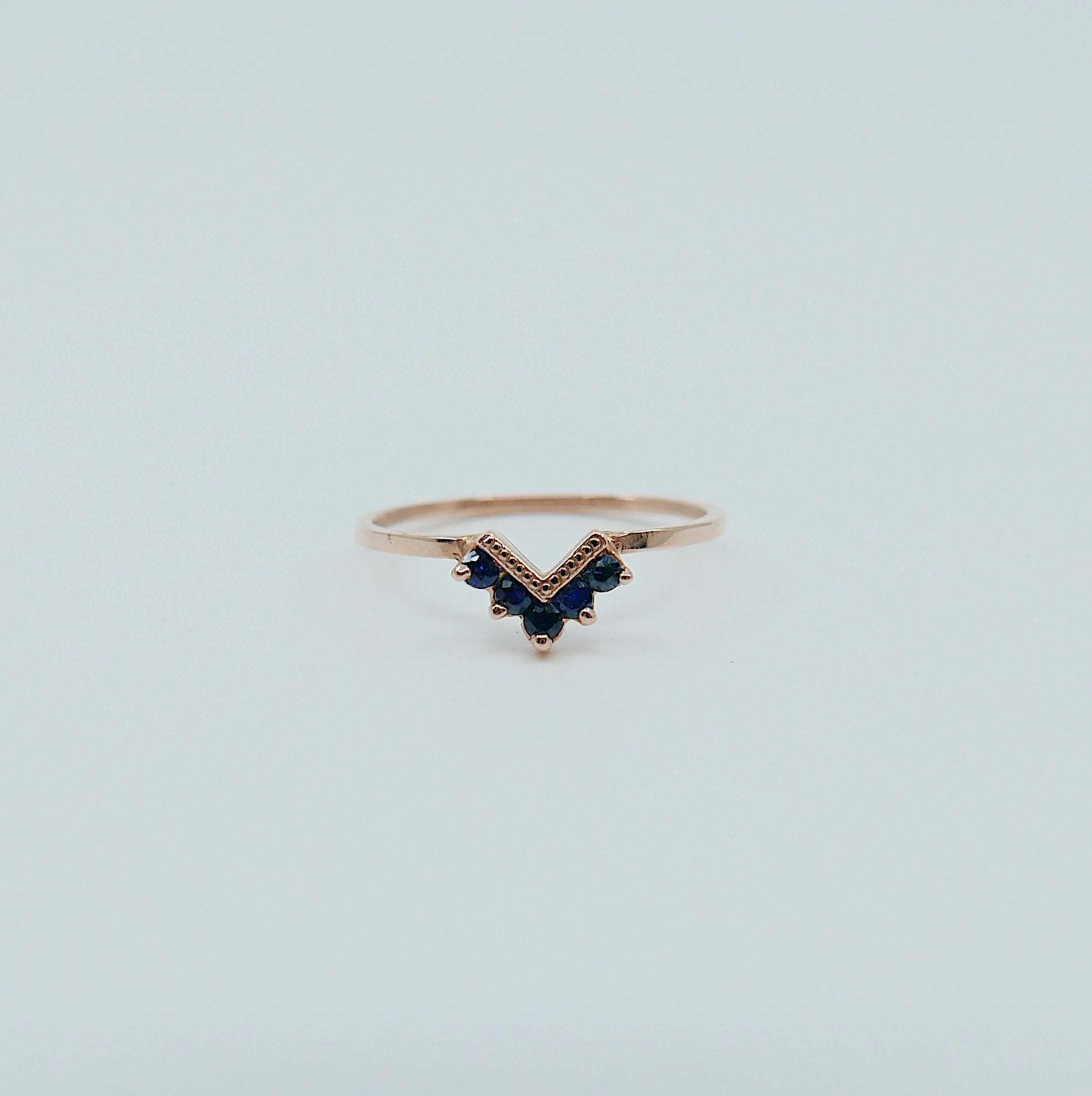 Chevron Sapphire Ring