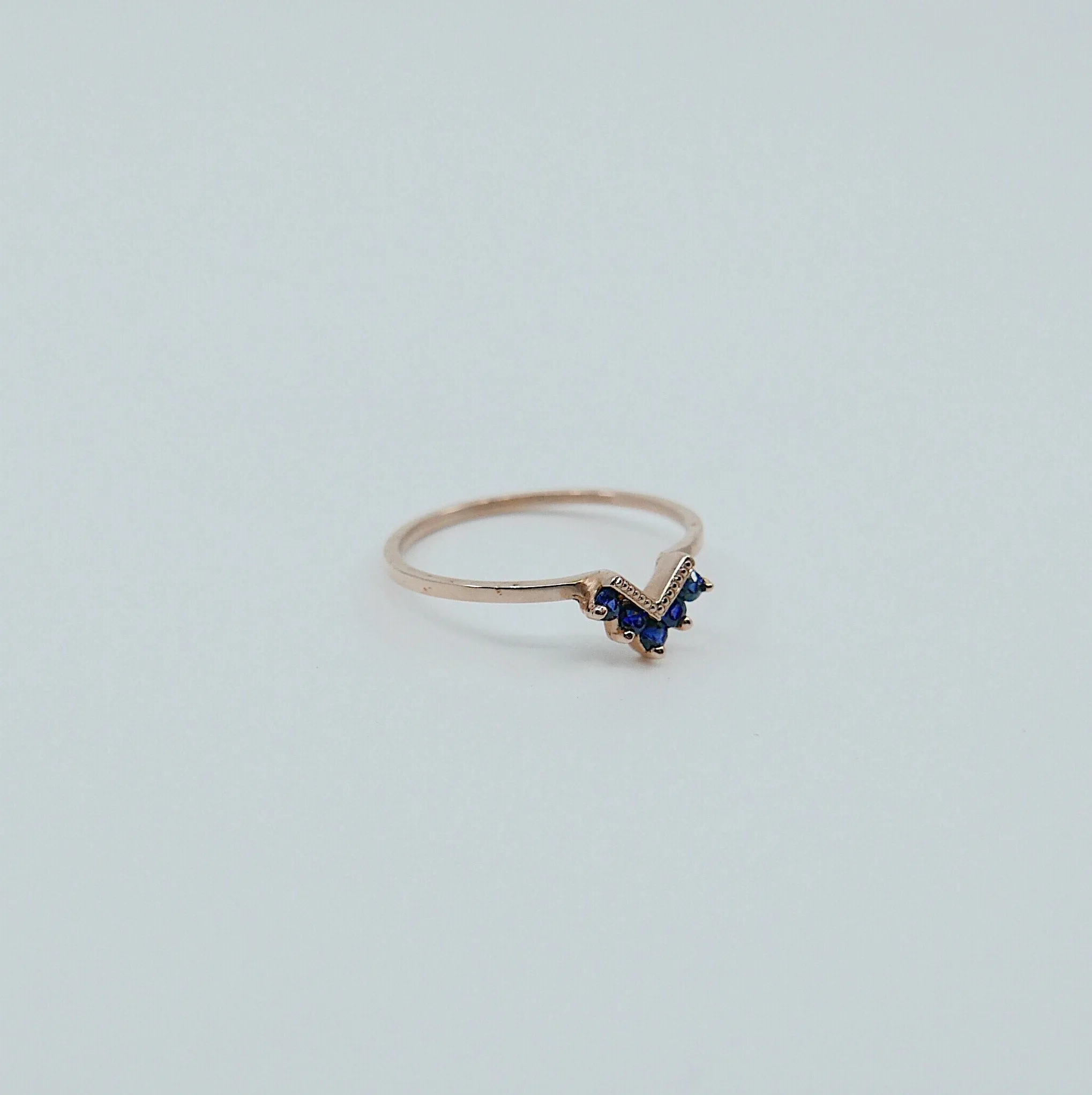Chevron Sapphire Ring