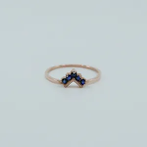 Chevron Sapphire Ring