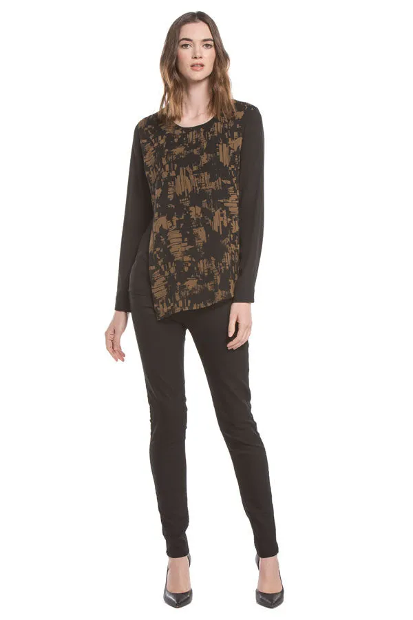 Chiffon Layover Blouse | Shattered Bricks Print
