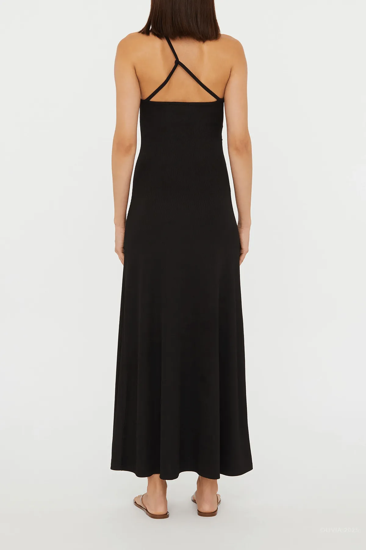Concave Stone Cami Dress in Black
