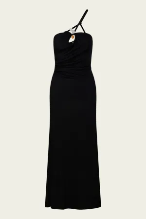 Concave Stone Cami Dress in Black