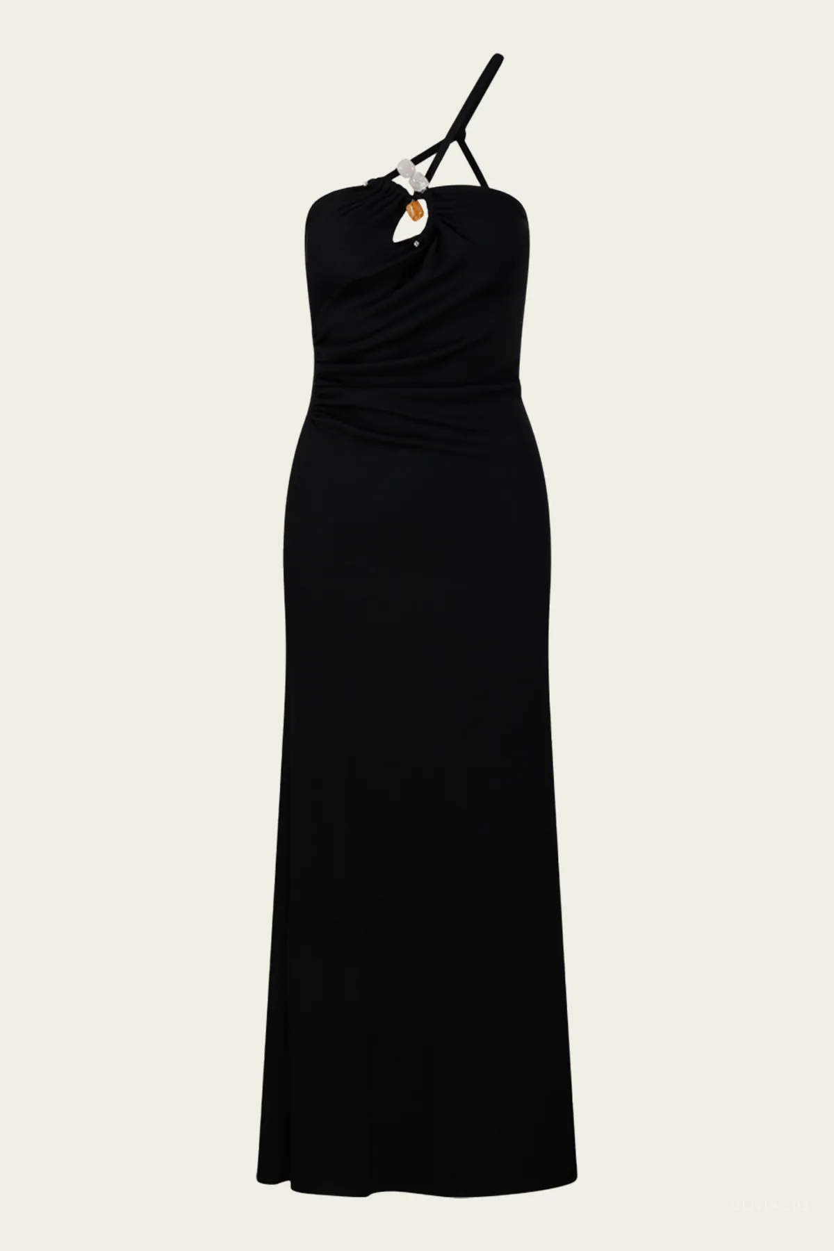 Concave Stone Cami Dress in Black
