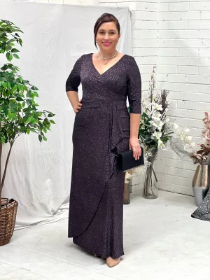 Constantine Black Glitter Gown