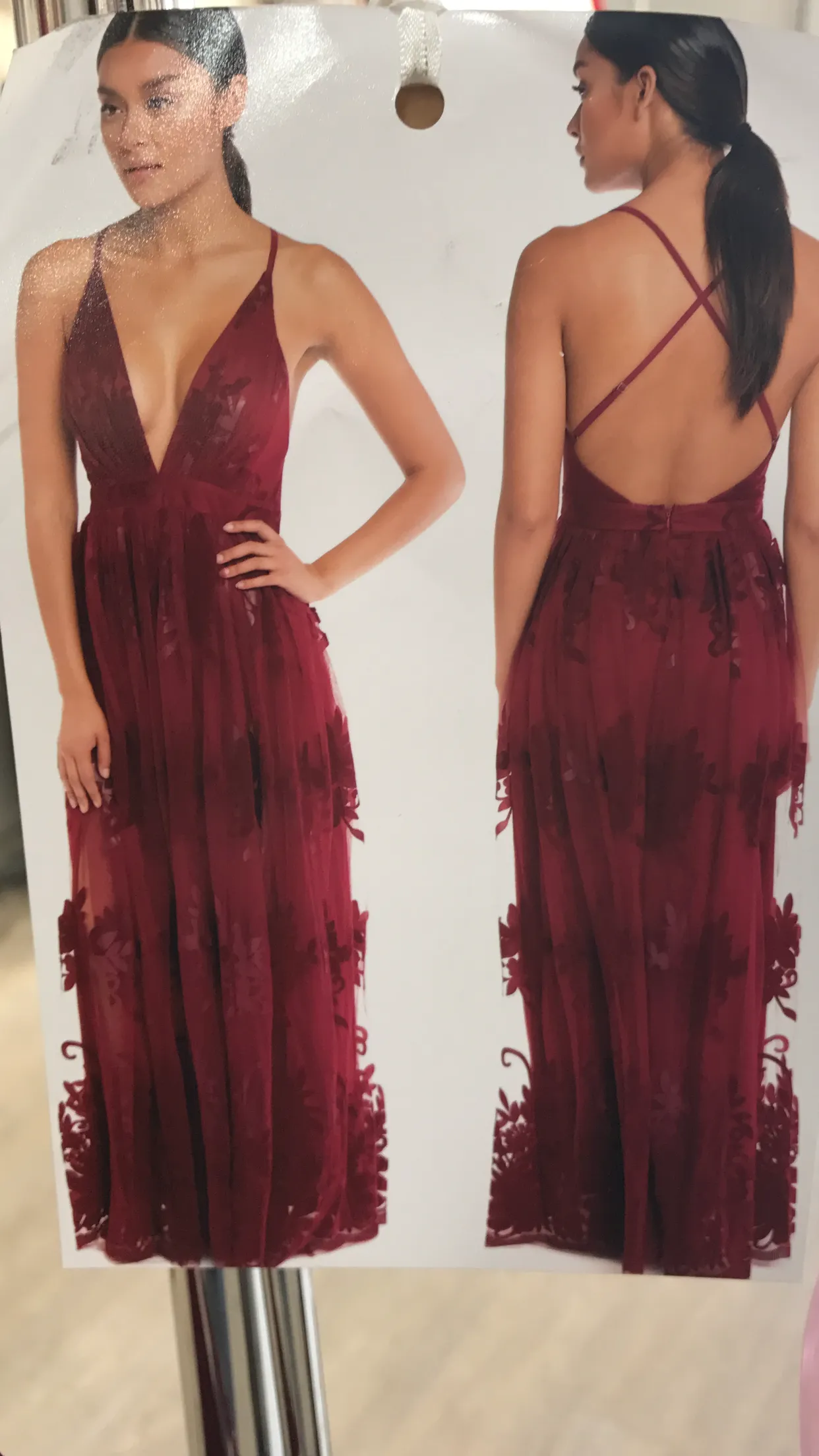 Corina Floral Mesh Maxi Gown
