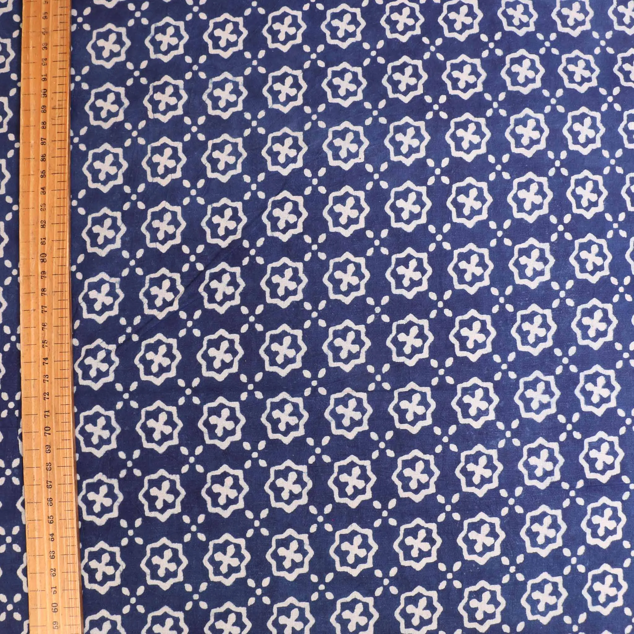 Cotton Voile - Indigo Hand block print