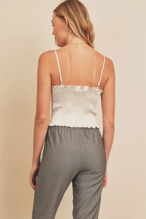 Cowlneck Satin Cami