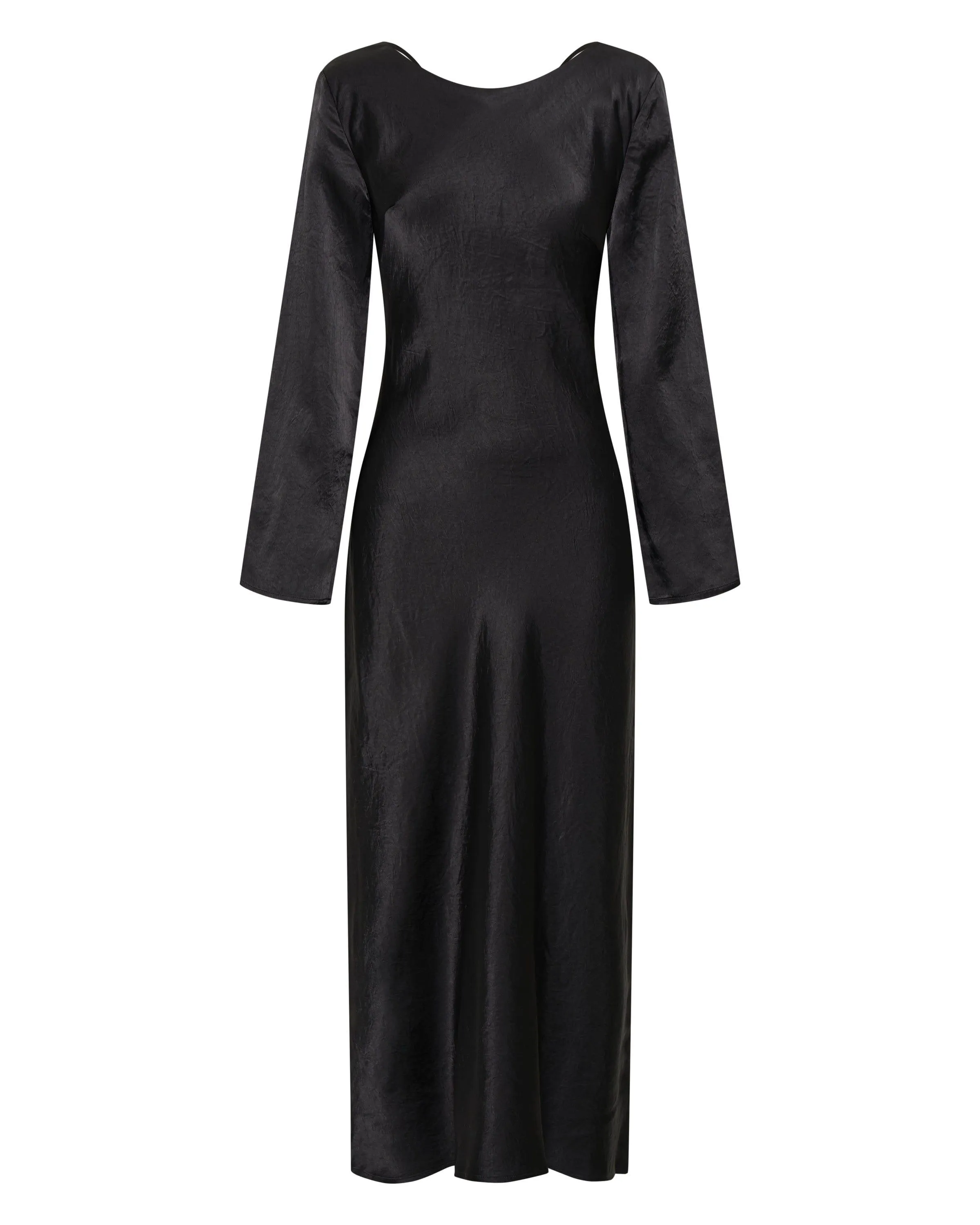 CRUSH TIE BACK MAXI | BLACK