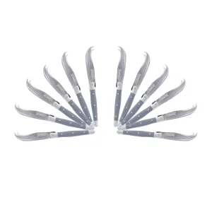 (D) Laguiole Mini Cheese Knife Set 6 Inch, Stainless Steel, Vintage (12, Gray)