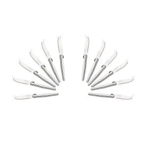 (D) Laguiole Mini Cheese Knife Set 6 Inch, Stainless Steel, Vintage (12, Steel)