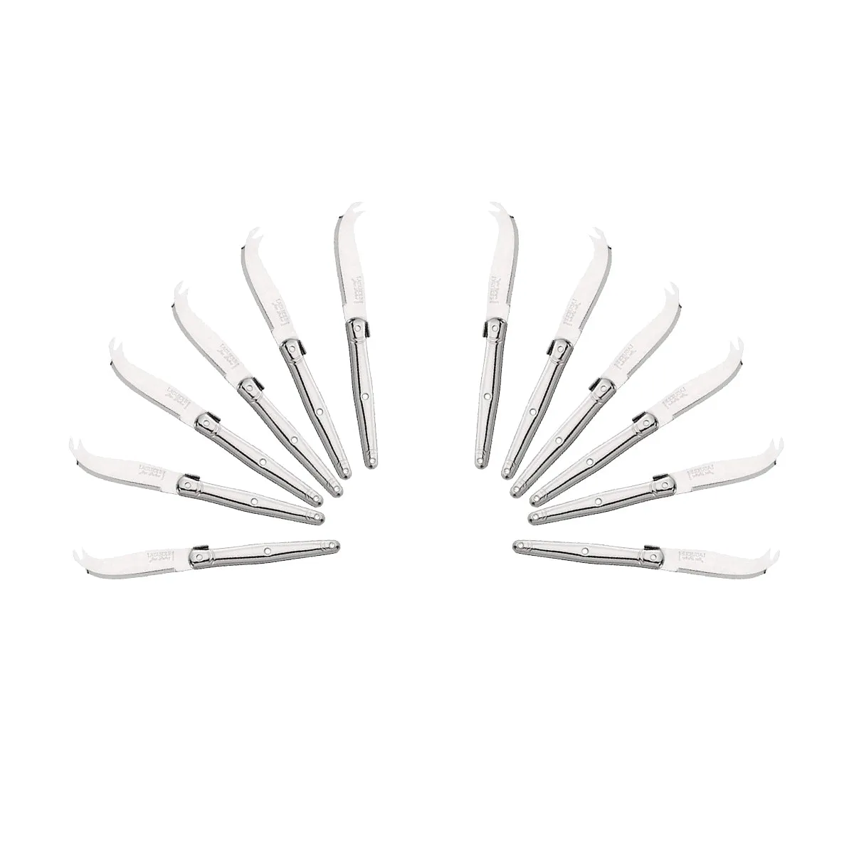 (D) Laguiole Mini Cheese Knife Set 6 Inch, Stainless Steel, Vintage (12, Steel)