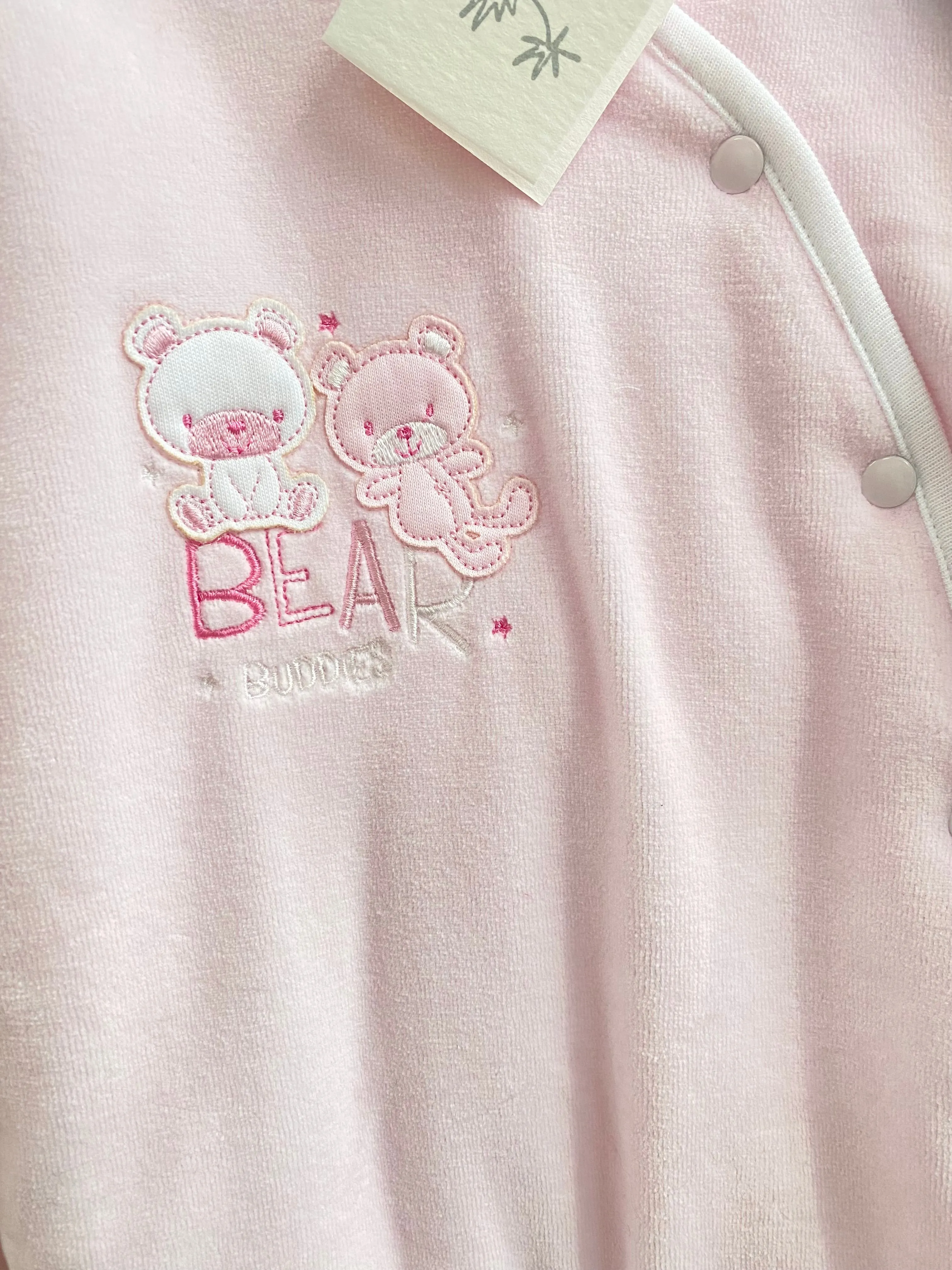 Dandelion Baby Girls Velour PramSuit - Bear Buddies