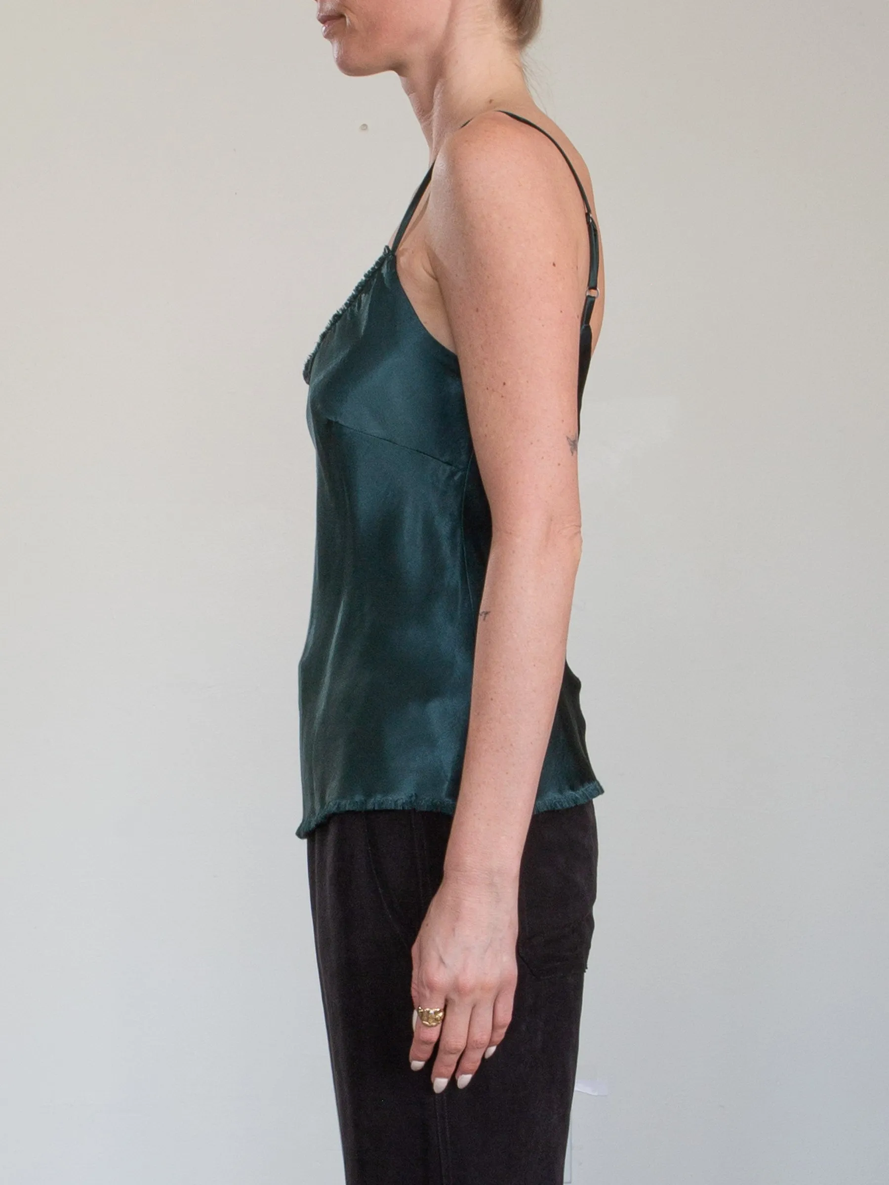 Dawn Cami in Vintage Satin - Emerald