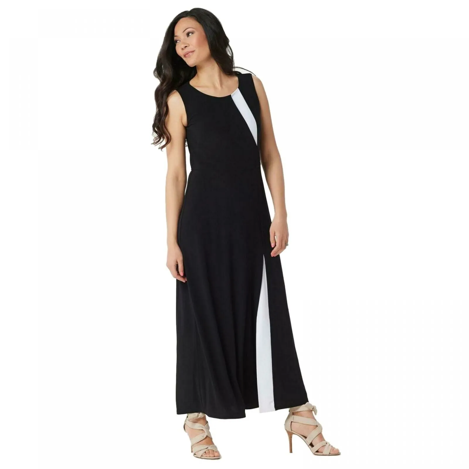 Dennis Basso Women's Sleeveless Caviar Crepe Maxi Dress