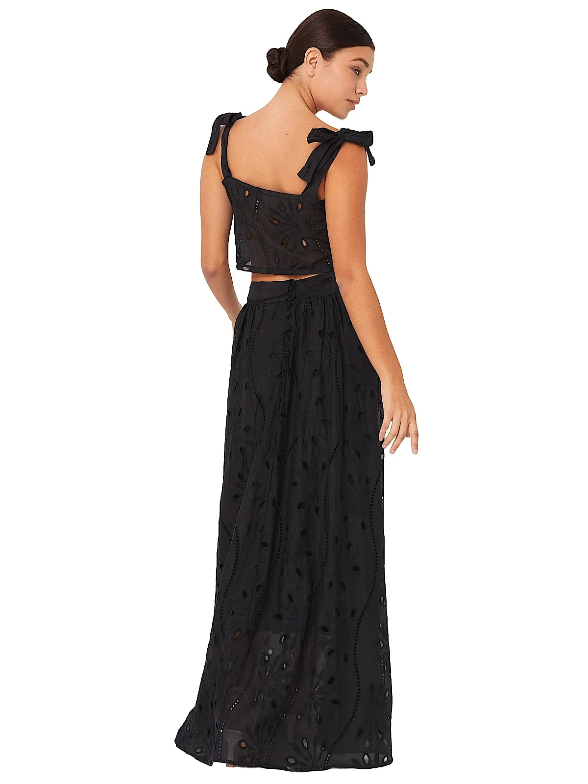 Ebano 402 Crop-Ebano 528 Maxi Skirt ::RET