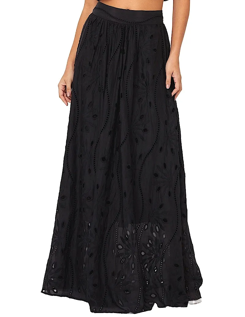 Ebano 402 Crop-Ebano 528 Maxi Skirt ::RET
