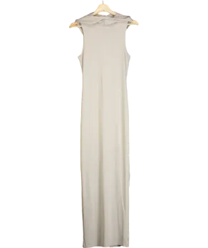 Ego Beige Sleeveless Maxi Dress With Hooded UK S
